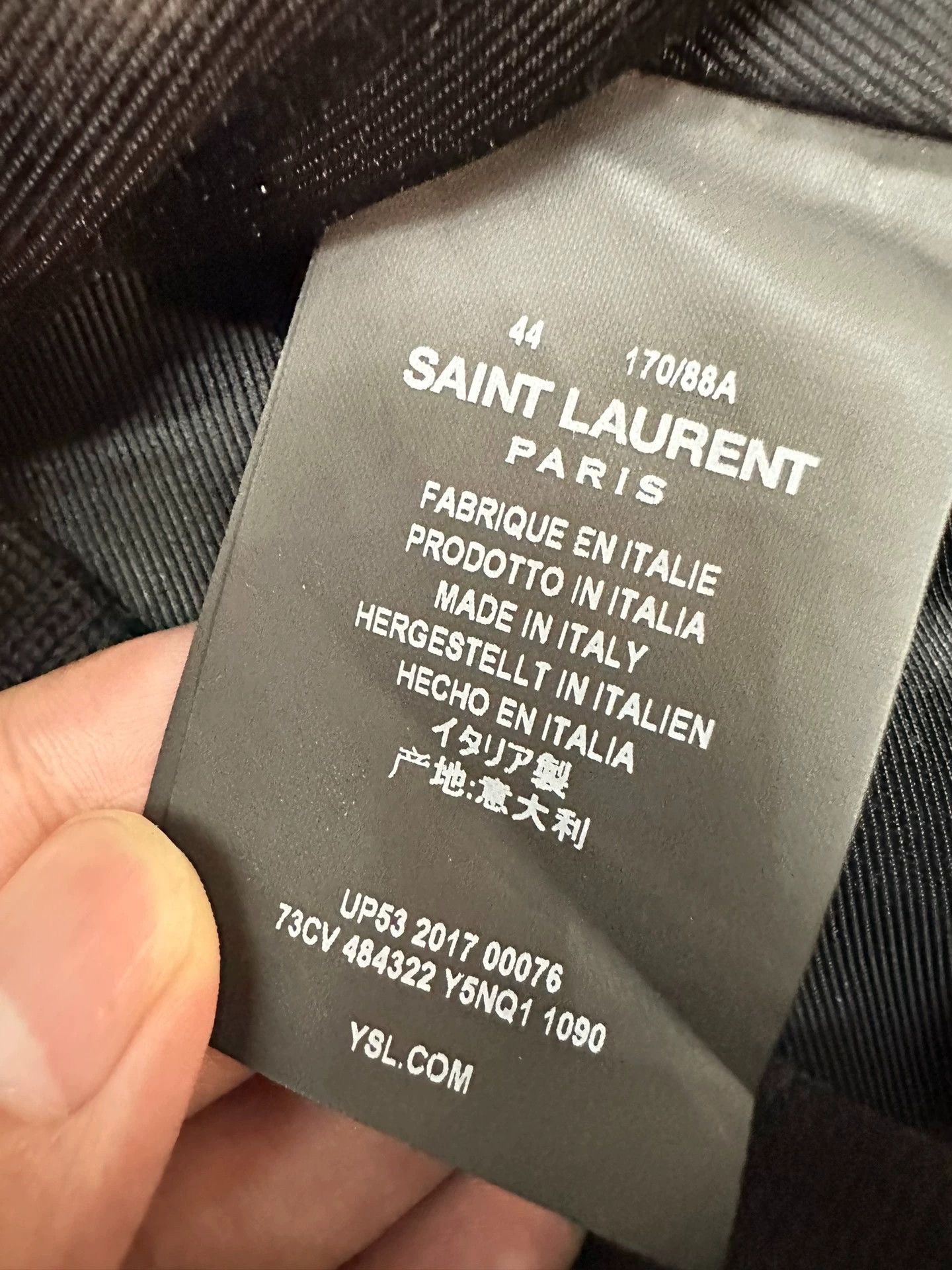 Saint Laurent Paris Saint Laurent Paris Sheepskin black and white patchwork baseball jacket Size US S / EU 44-46 / 1 - 4 Thumbnail