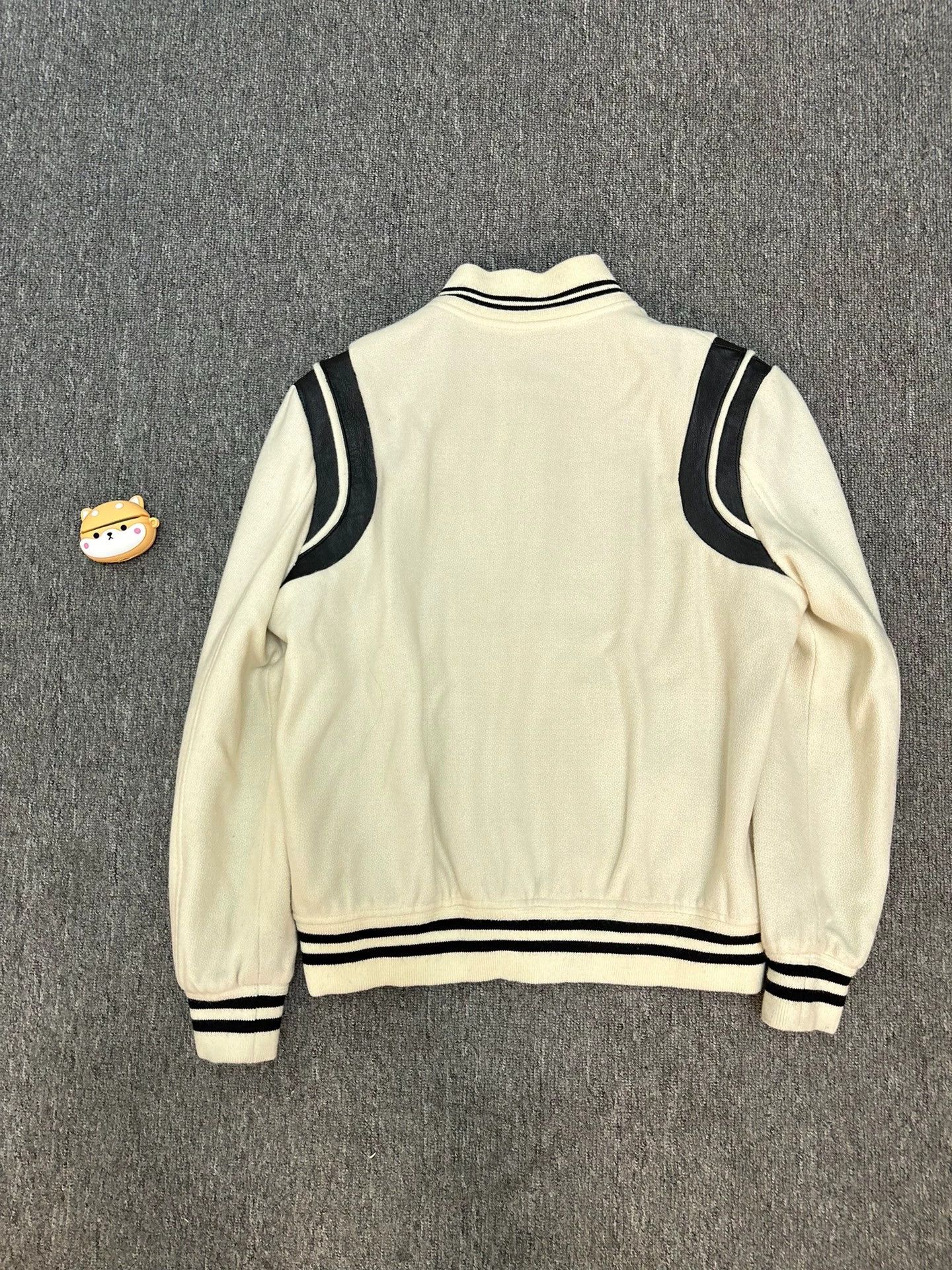 Saint Laurent Paris Saint Laurent Paris White patchwork baseball jacket Size US M / EU 48-50 / 2 - 2 Thumbnail