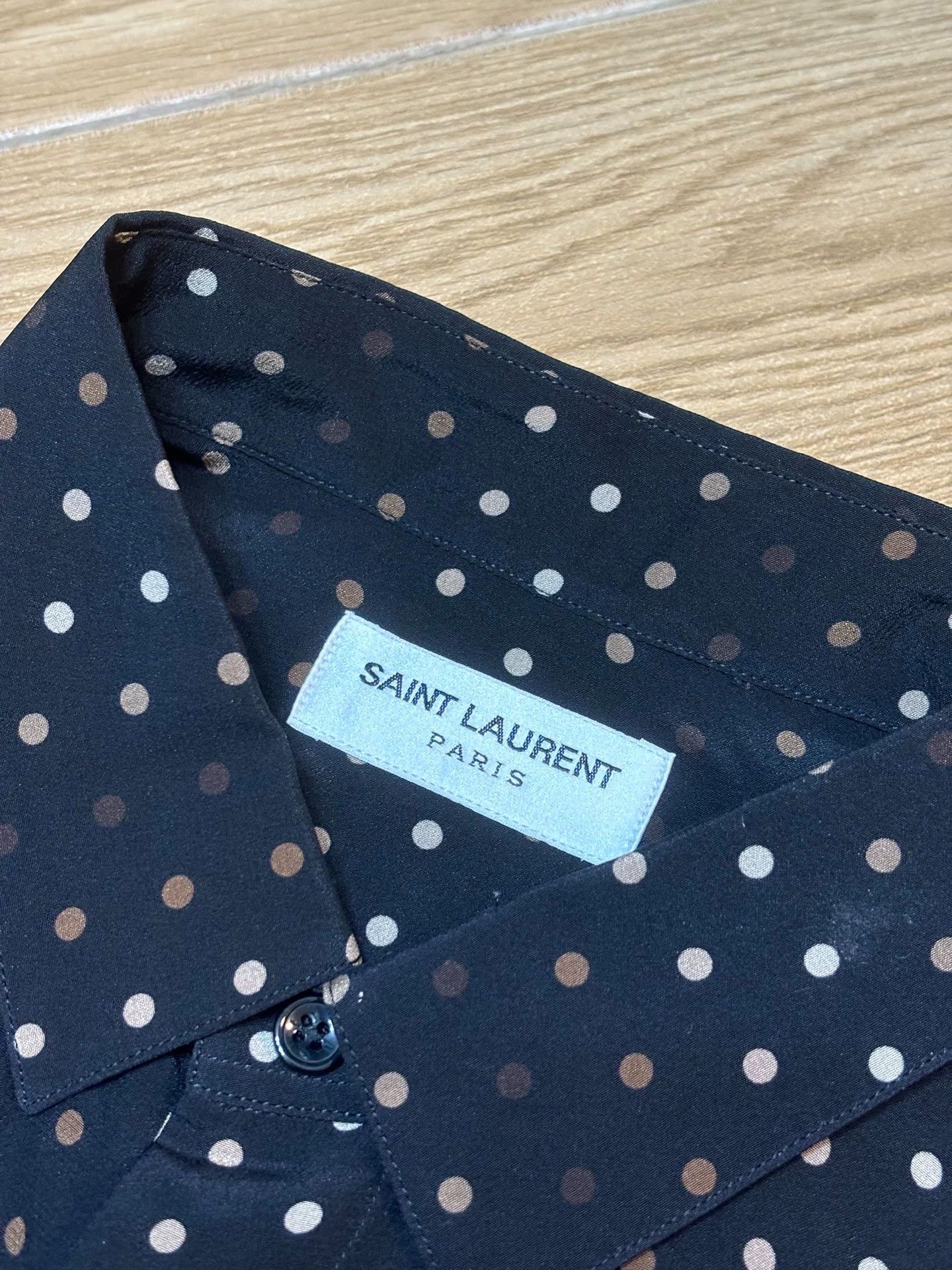 Saint Laurent Paris Saint Laurent Paris Black and white polka dot shirt Size US XS / EU 42 / 0 - 3 Thumbnail