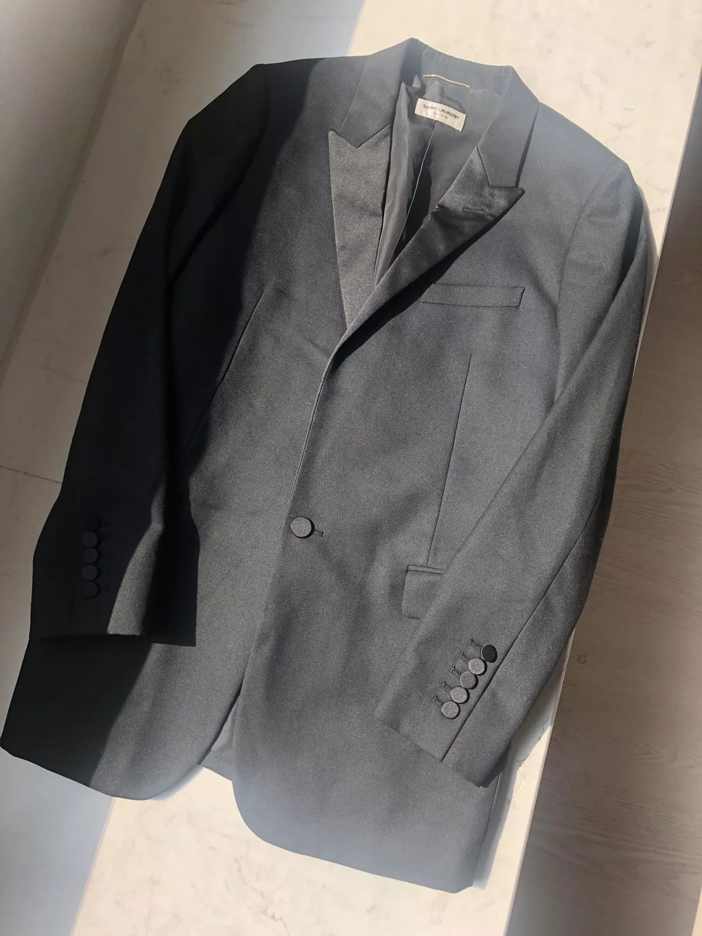 Saint Laurent Paris Saint Laurent Paris Women's black suit jacket Size US L / EU 52-54 / 3 - 3 Thumbnail