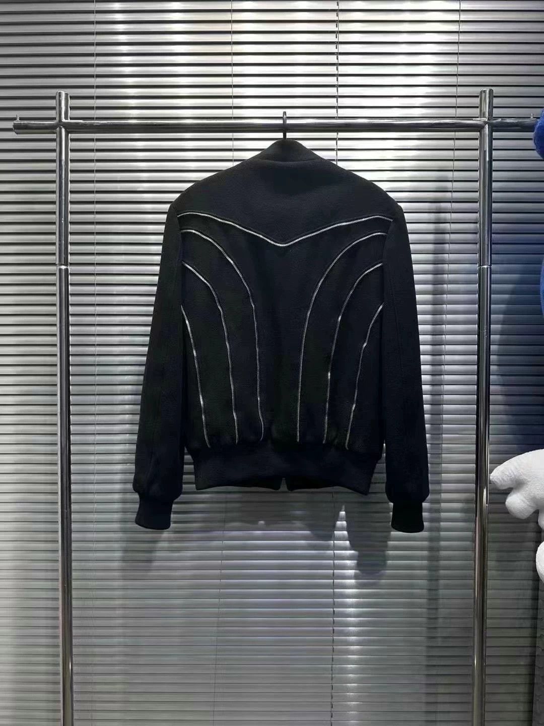 Saint Laurent Paris Saint Laurent Paris Multi zip black baseball jacket Size US M / EU 48-50 / 2 - 2 Thumbnail