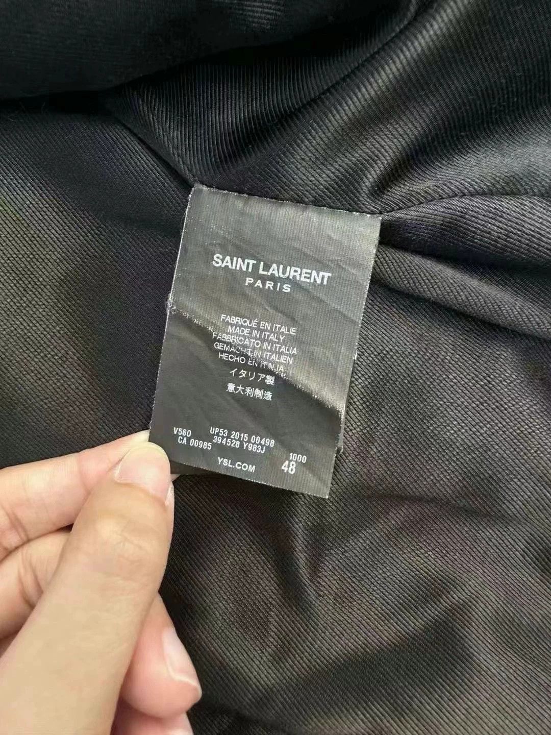 Saint Laurent Paris Saint Laurent Paris Multi zip black baseball jacket Size US M / EU 48-50 / 2 - 4 Thumbnail