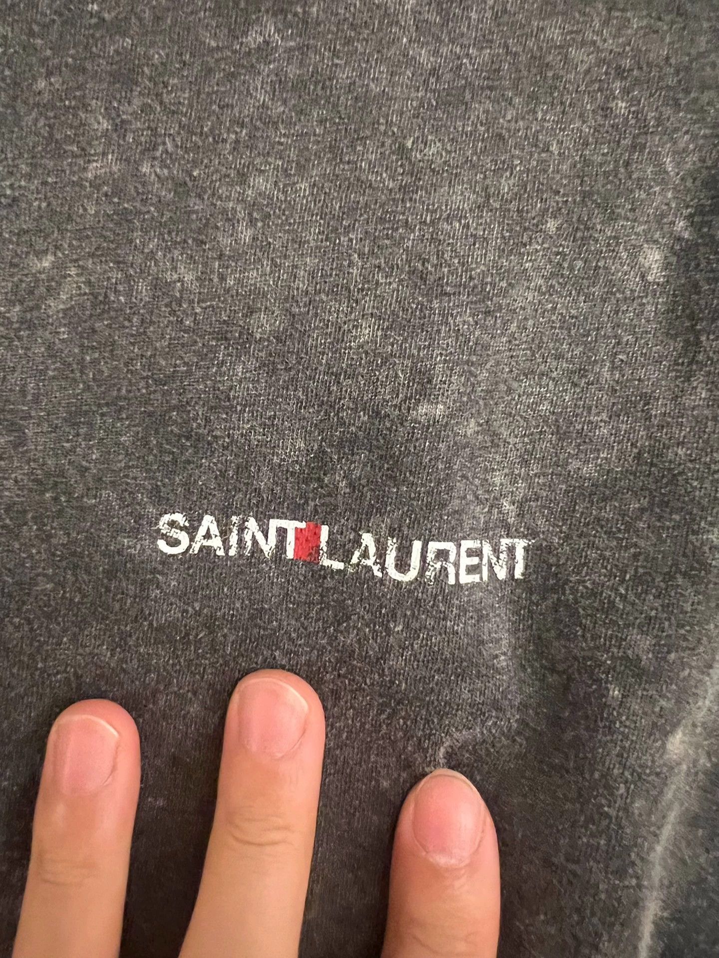 Saint Laurent Paris Saint Laurent Paris Wash and make old short sleeves Size US S / EU 44-46 / 1 - 2 Thumbnail