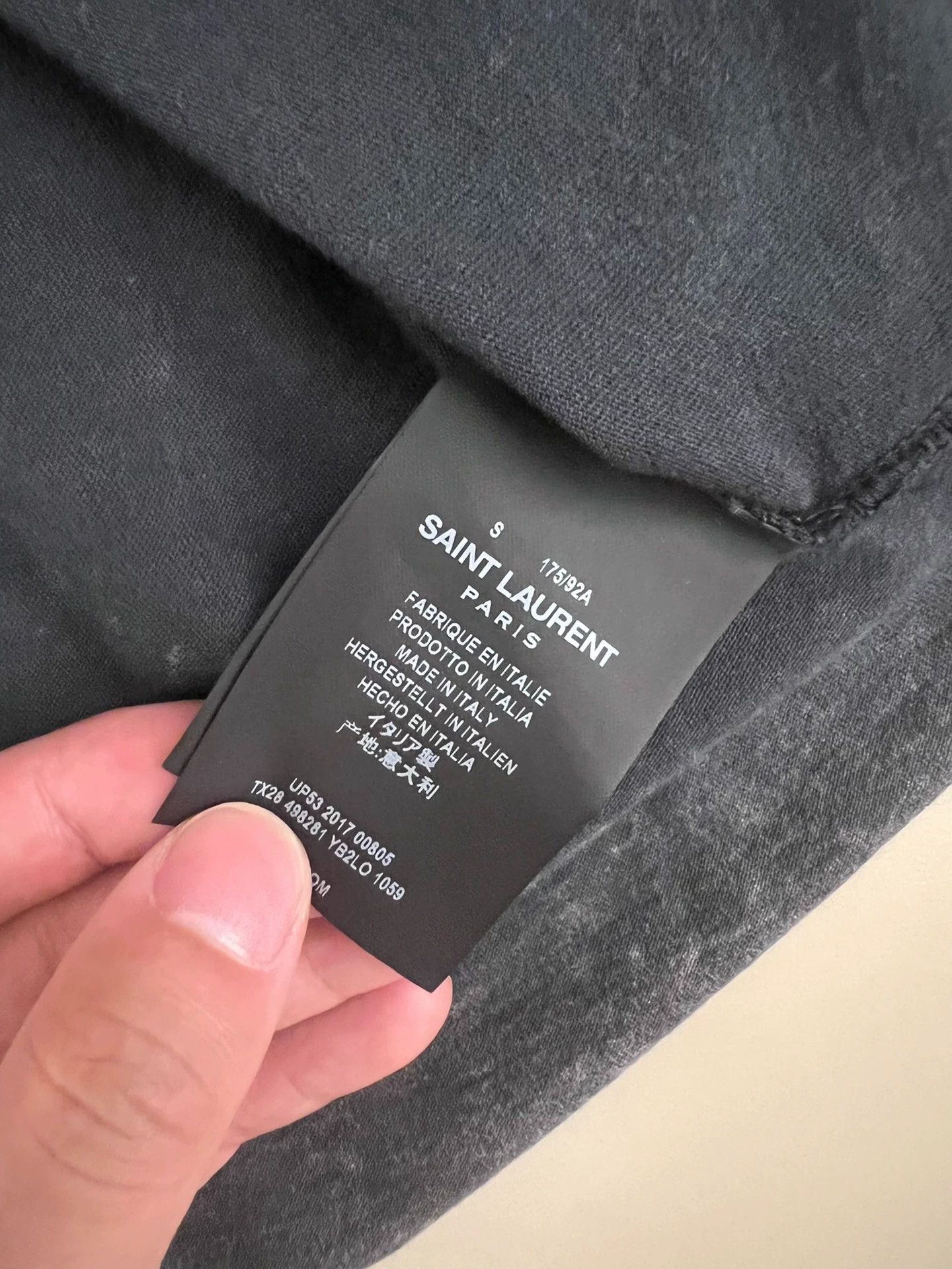 Saint Laurent Paris Saint Laurent Paris Wash and make old short sleeves Size US S / EU 44-46 / 1 - 3 Thumbnail