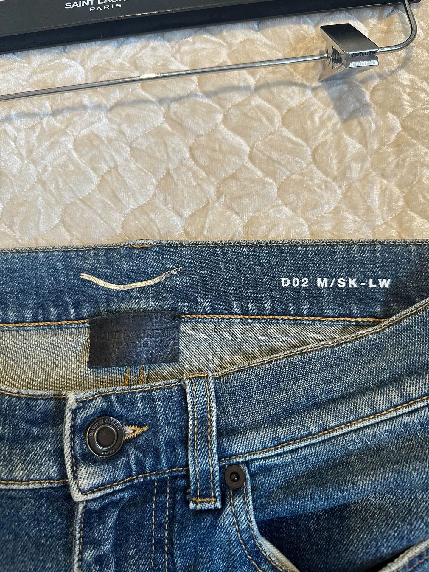 Saint Laurent Paris Saint Laurent Paris D02 Blue Knife Cut Jeans Size US 29 - 7 Thumbnail