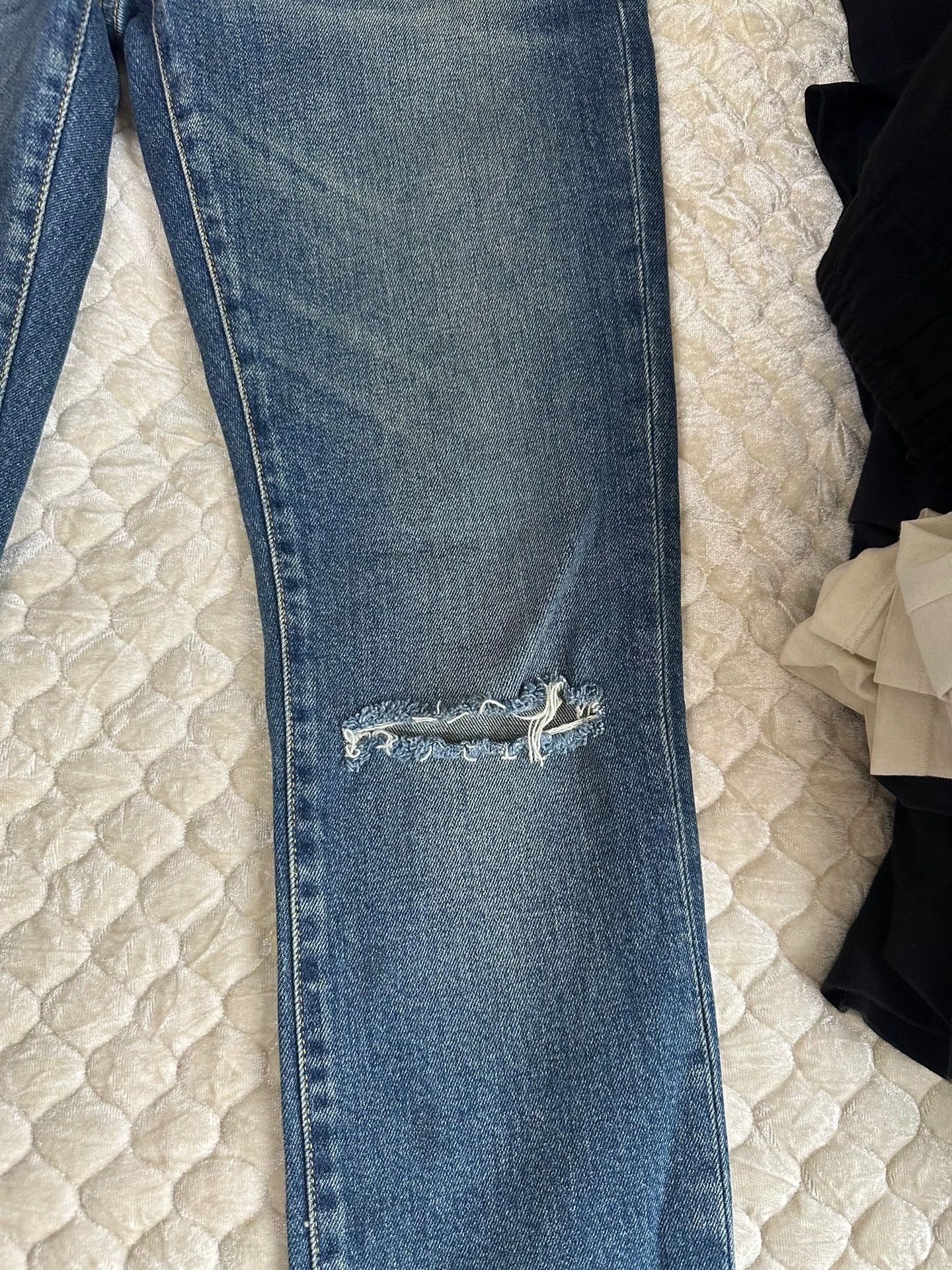 Saint Laurent Paris Saint Laurent Paris D02 Blue Knife Cut Jeans Size US 29 - 6 Thumbnail
