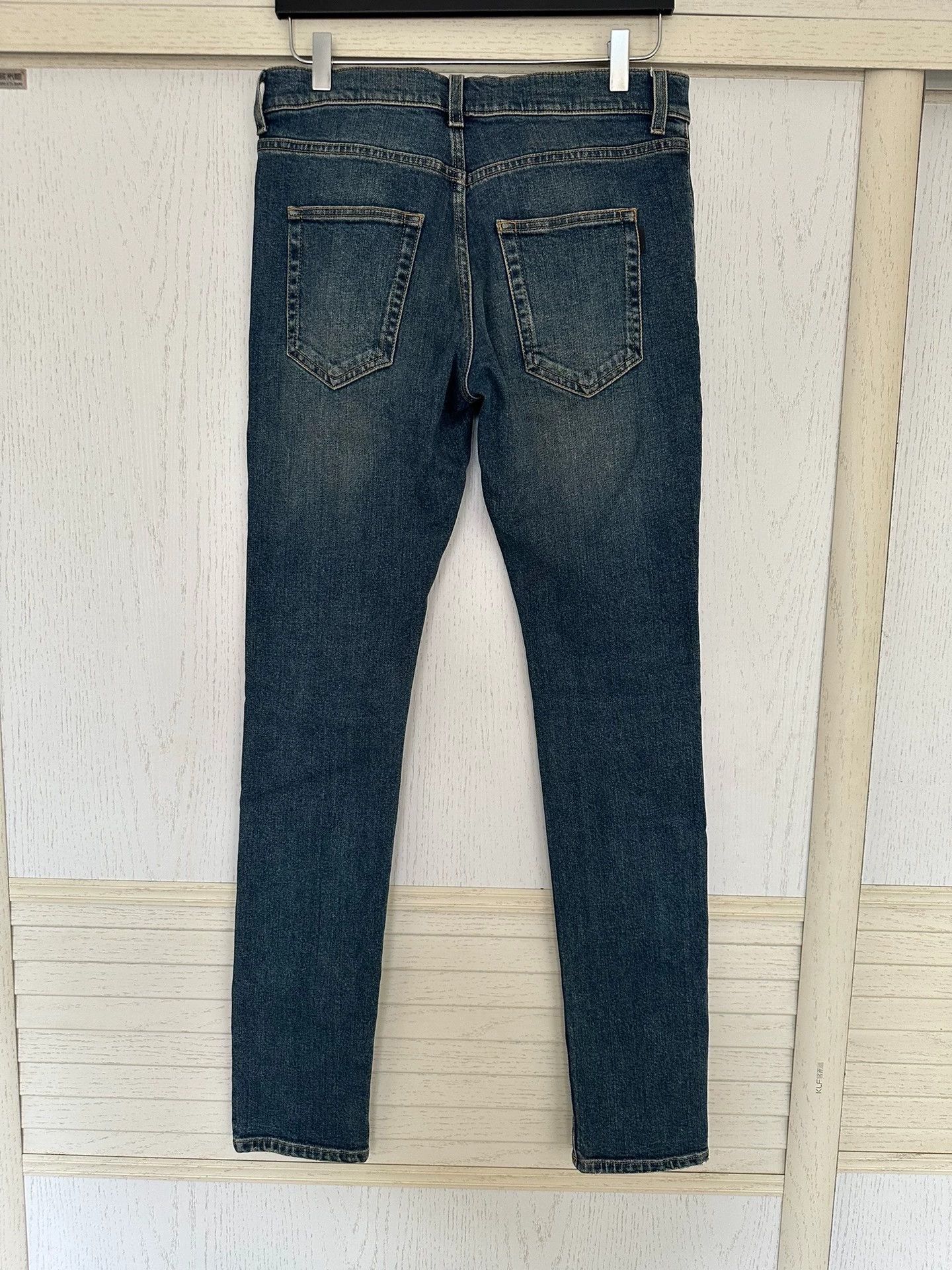 Saint Laurent Paris Saint Laurent Paris D02 Blue Knife Cut Jeans Size US 29 - 2 Thumbnail