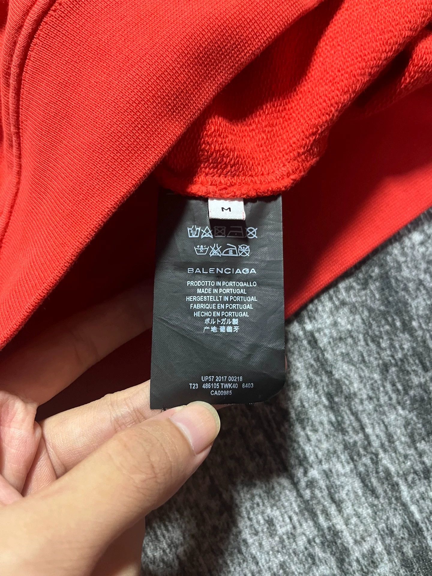 Balenciaga Balenciaga Red Wave Cola Drawstring Hoodie Size US M / EU 48-50 / 2 - 6 Thumbnail