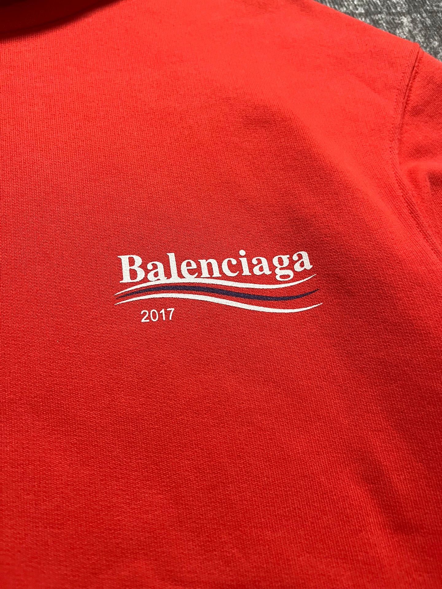 Balenciaga Balenciaga Red Wave Cola Drawstring Hoodie Size US M / EU 48-50 / 2 - 4 Thumbnail