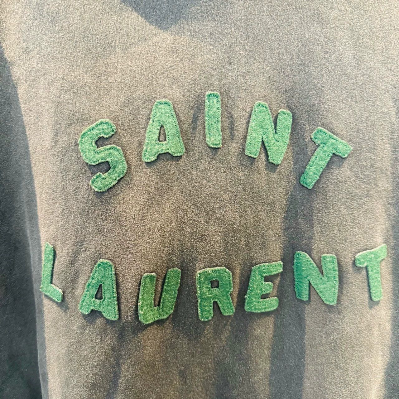 Saint Laurent Paris Felt letter printed hoodie