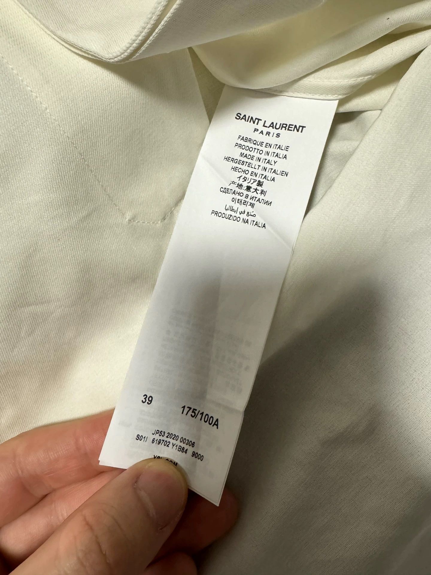 Saint Laurent Paris Saint Laurent Paris White long sleeved shirt Size US M / EU 48-50 / 2 - 3 Thumbnail