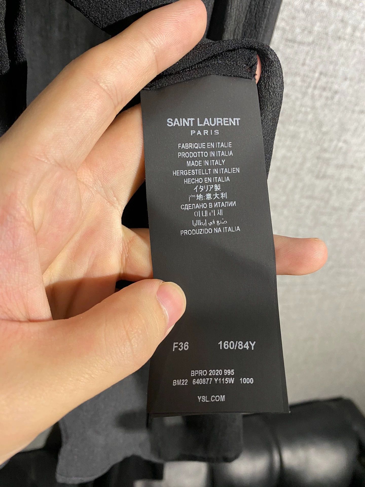 Saint Laurent Paris Saint Laurent Paris Ladies' silk long sleeves Size US XS / EU 42 / 0 - 6 Thumbnail