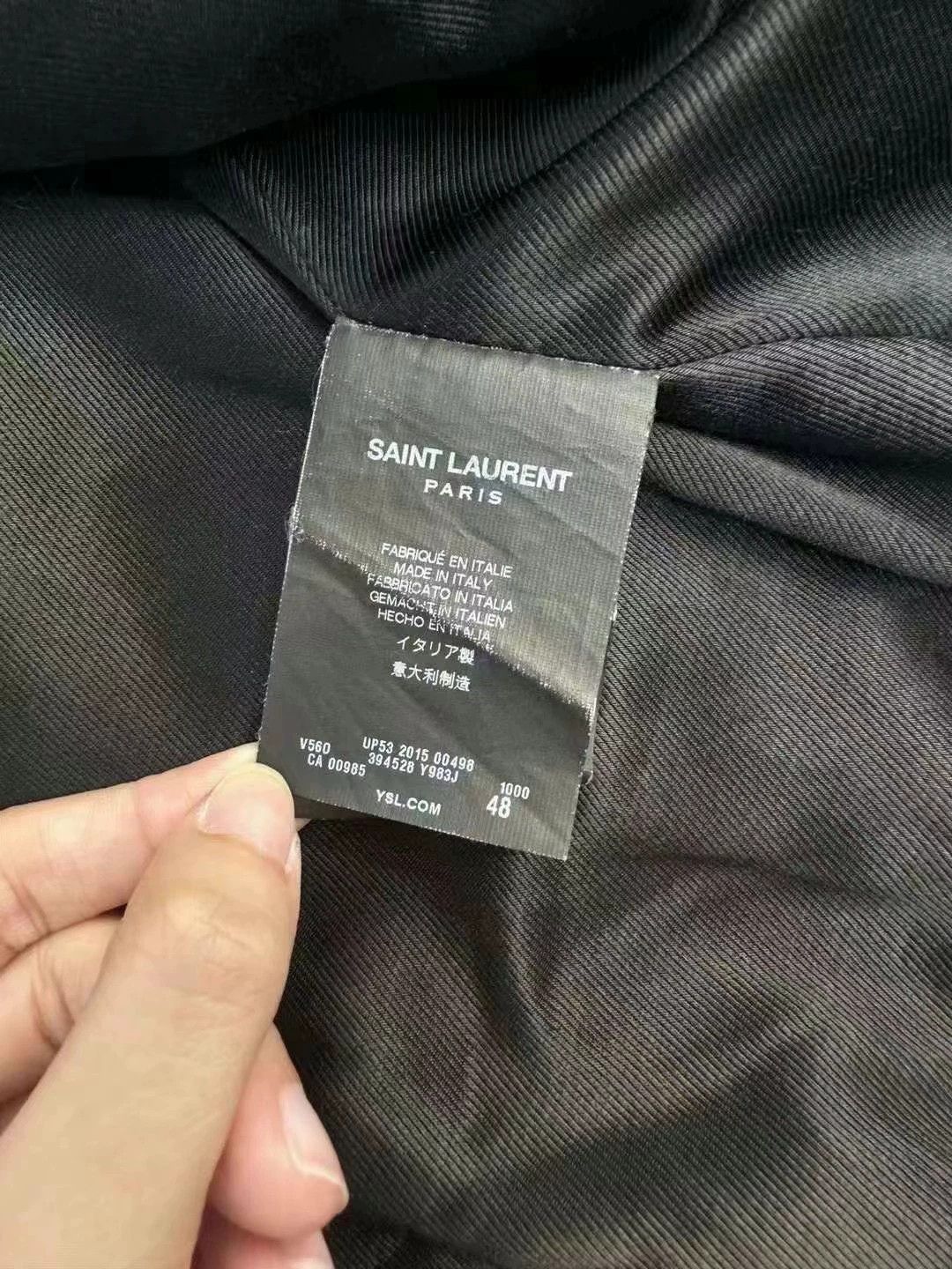 Saint Laurent Paris Saint Laurent Paris Multi zip black baseball jacket Size US M / EU 48-50 / 2 - 4 Thumbnail