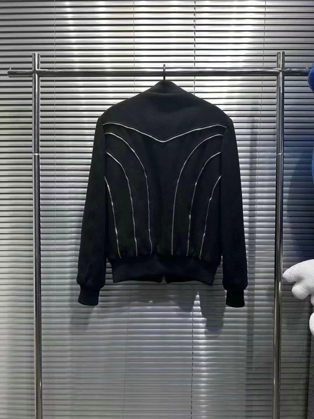 Saint Laurent Paris Saint Laurent Paris Multi zip black baseball jacket Size US M / EU 48-50 / 2 - 2 Thumbnail