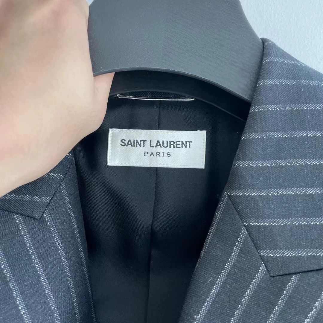 Saint Laurent Paris Saint Laurent Paris Striped suit jacket Size US M / EU 48-50 / 2 - 2 Thumbnail