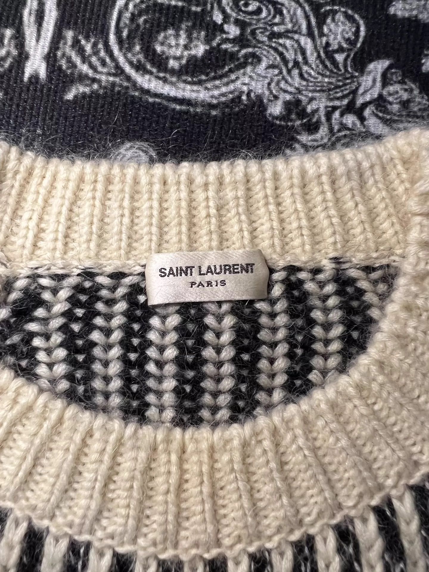 Saint Laurent Paris Saint Laurent Paris Cashmere striped sweater Size US L / EU 52-54 / 3 - 3 Thumbnail