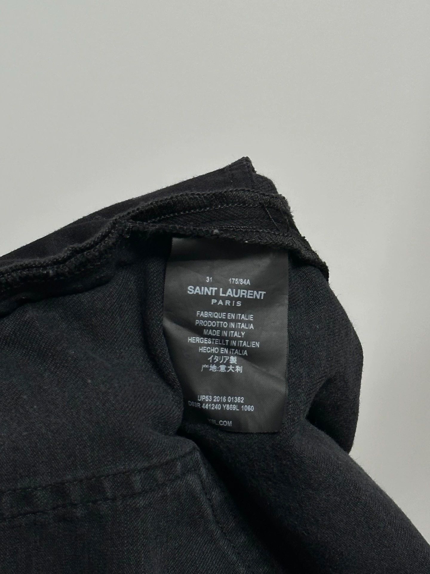 Saint Laurent Paris Saint Laurent Paris D02 Single Knee Knife Cutting Jeans Size US 31 - 5 Thumbnail