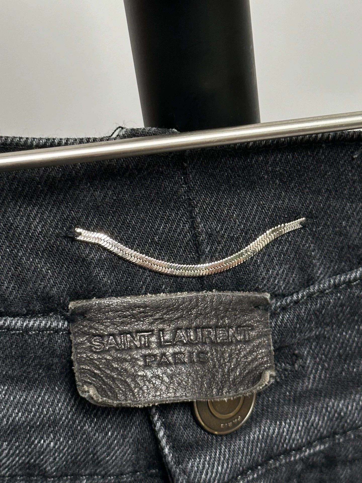 Saint Laurent Paris Saint Laurent Paris D02 Single Knee Knife Cutting Jeans Size US 31 - 3 Thumbnail