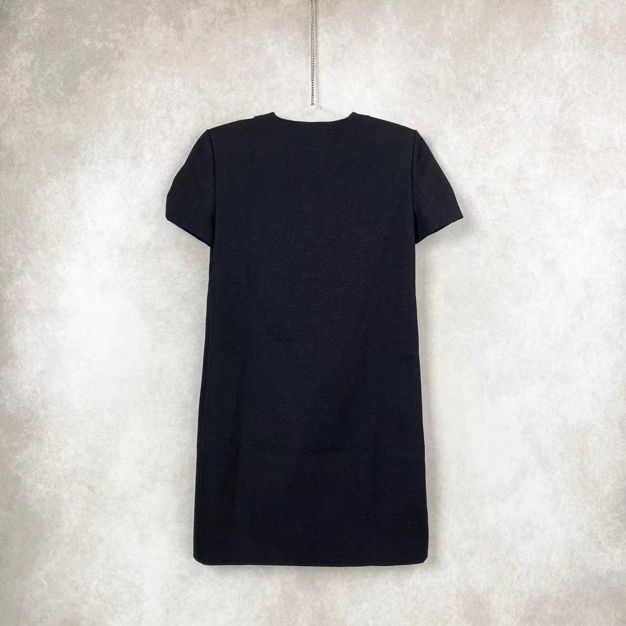Saint Laurent Paris Saint Laurent Paris Black Classic Dress Size US 36 / EU 52 - 2 Thumbnail