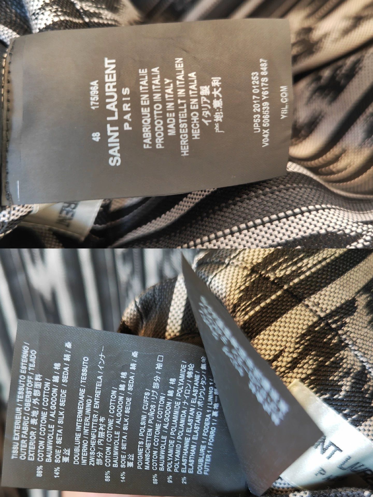 Saint Laurent Paris Saint Laurent Paris Double sided striped jacket Size US M / EU 48-50 / 2 - 9 Thumbnail
