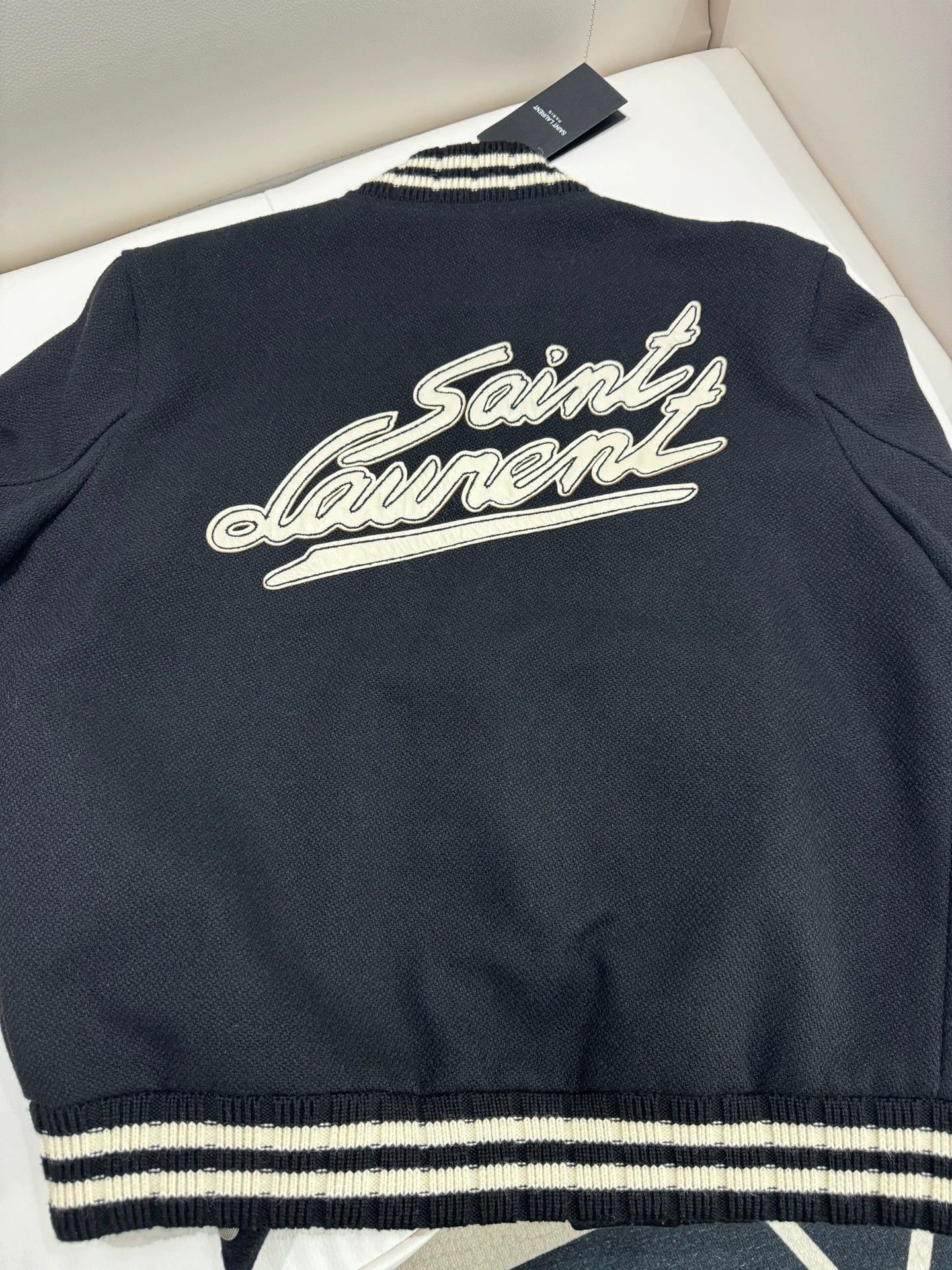 Saint Laurent Paris Saint Laurent Paris Signature wool baseball jacket Size US M / EU 48-50 / 2 - 3 Thumbnail