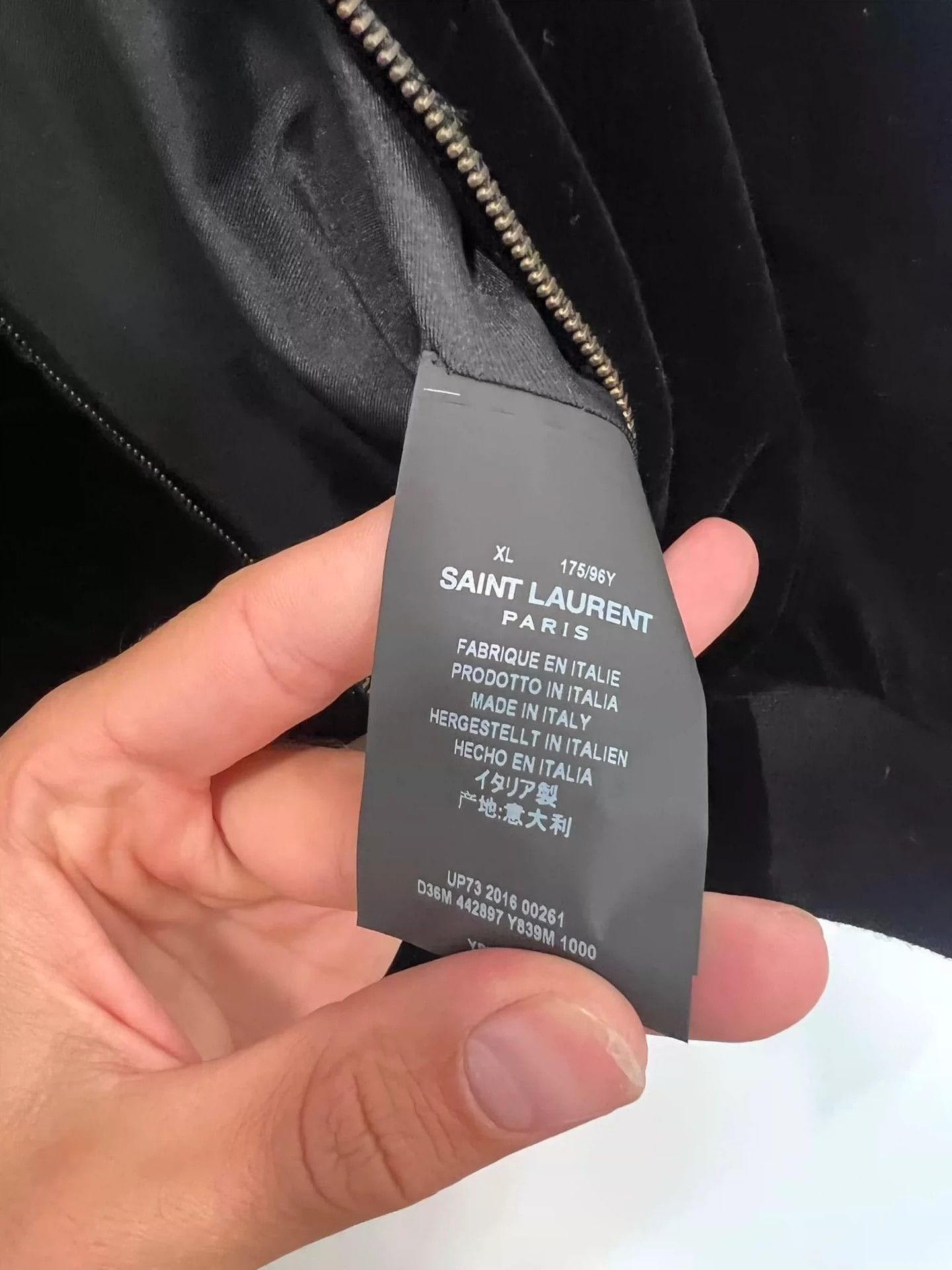 Saint Laurent Paris Black note jacket