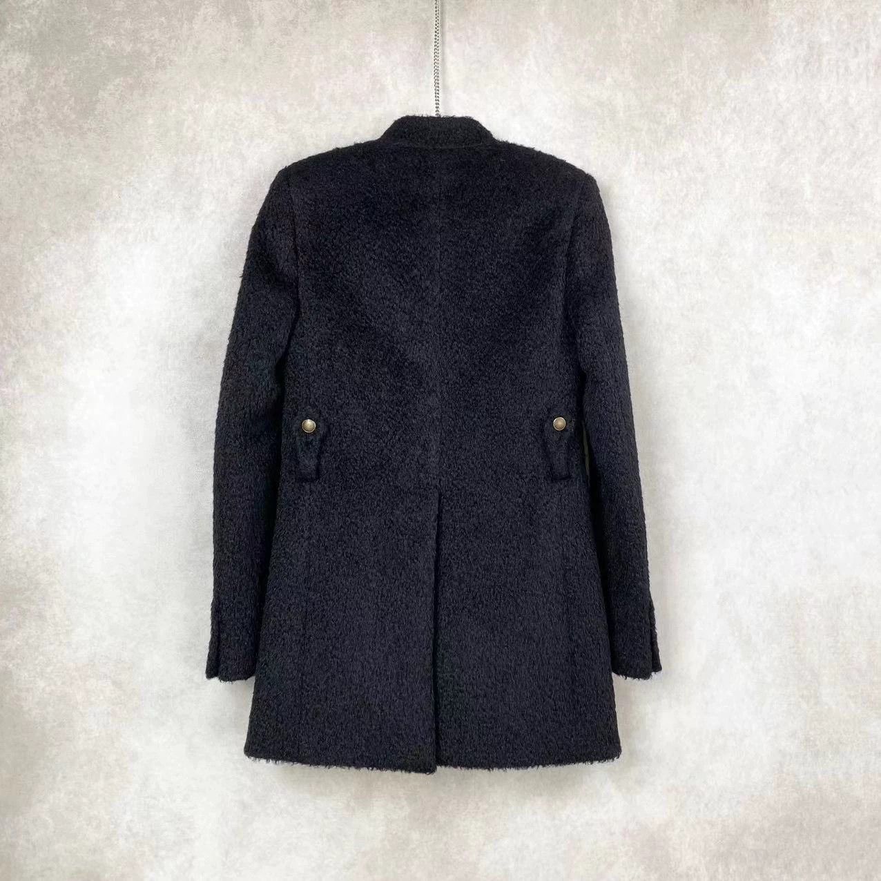 Saint Laurent Paris Saint Laurent Paris Black single breasted coat Size US S / EU 44-46 / 1 - 2 Thumbnail
