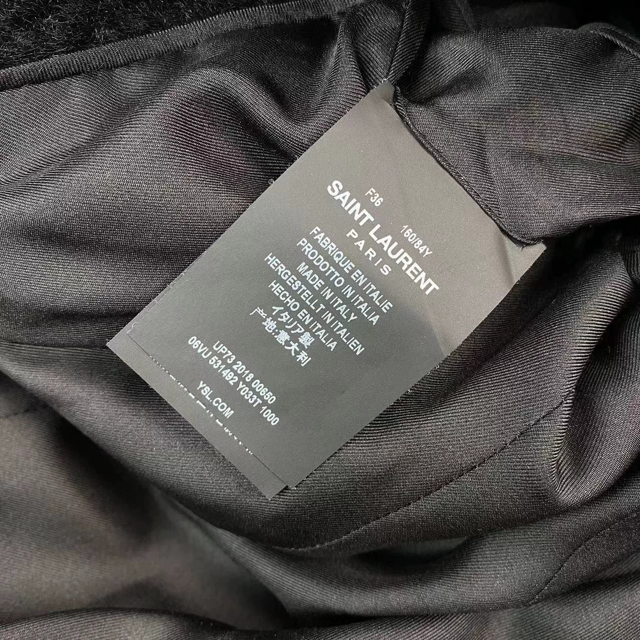 Saint Laurent Paris Saint Laurent Paris Black single breasted coat Size US S / EU 44-46 / 1 - 4 Thumbnail