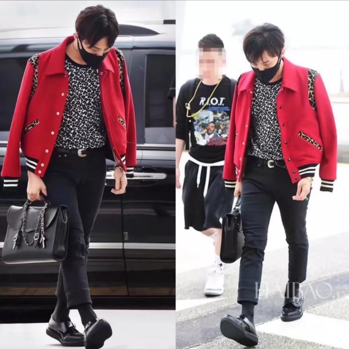 Saint Laurent Paris Saint Laurent Paris Red leopard print baseball jacket Size US S / EU 44-46 / 1 - 5 Thumbnail