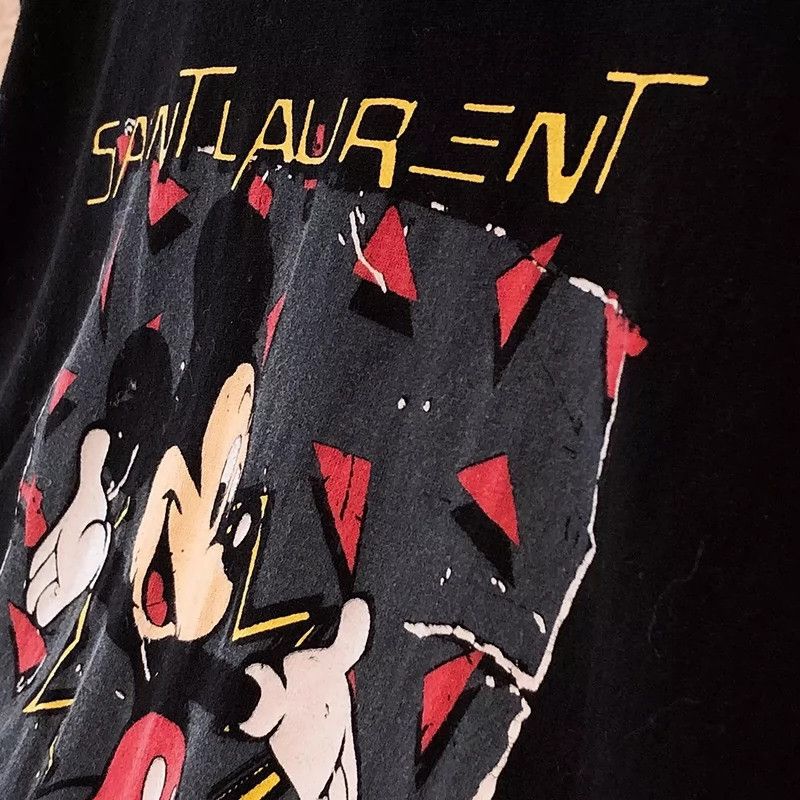 Saint Laurent Paris Saint Laurent Paris Mickey pattern printed short sleeved shirt Size US M / EU 48-50 / 2 - 5 Thumbnail