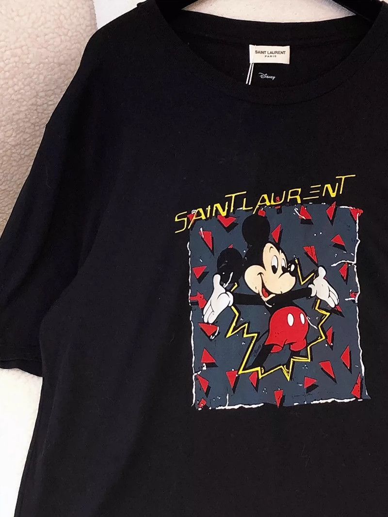 Saint Laurent Paris Saint Laurent Paris Mickey pattern printed short sleeved shirt Size US M / EU 48-50 / 2 - 3 Thumbnail