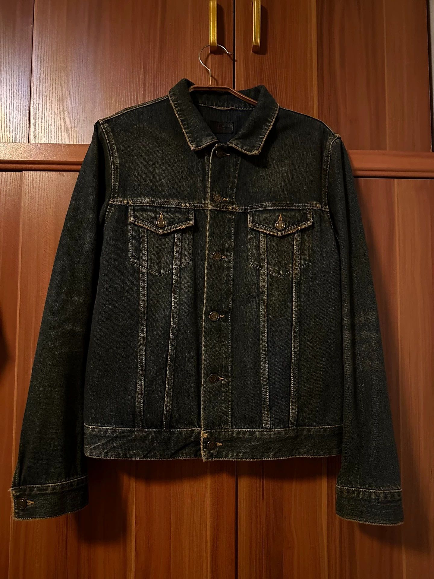 Saint Laurent Paris Saint Laurent Paris Wash and make old denim jacket Size US L / EU 52-54 / 3 - 2 Thumbnail