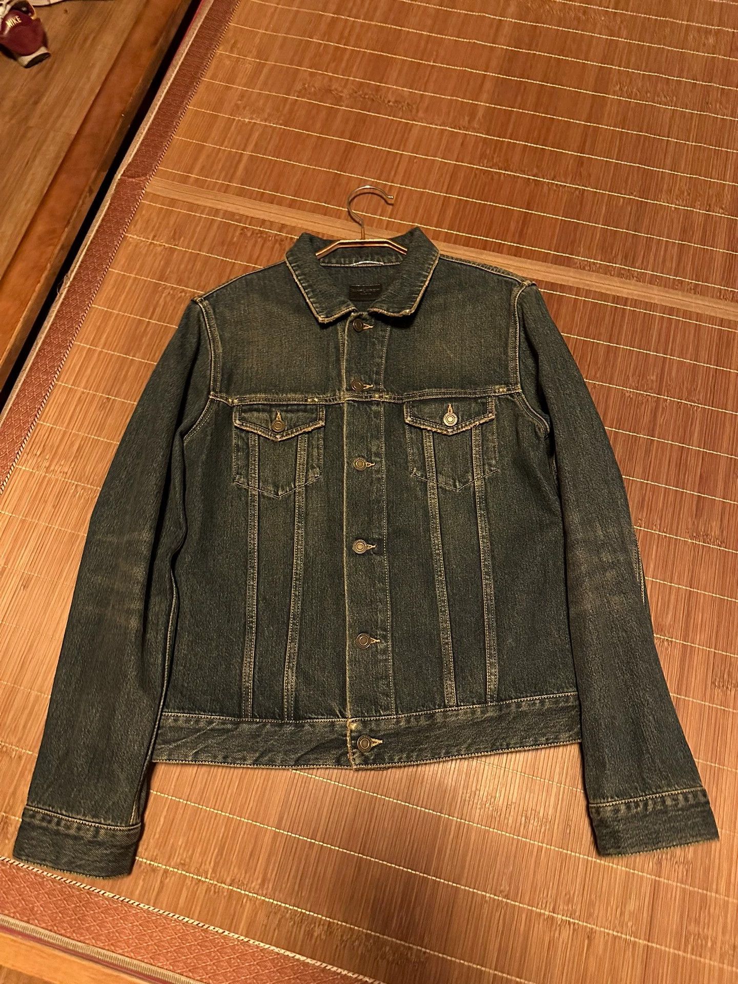 Saint Laurent Paris Saint Laurent Paris Wash and make old denim jacket Size US L / EU 52-54 / 3 - 4 Thumbnail