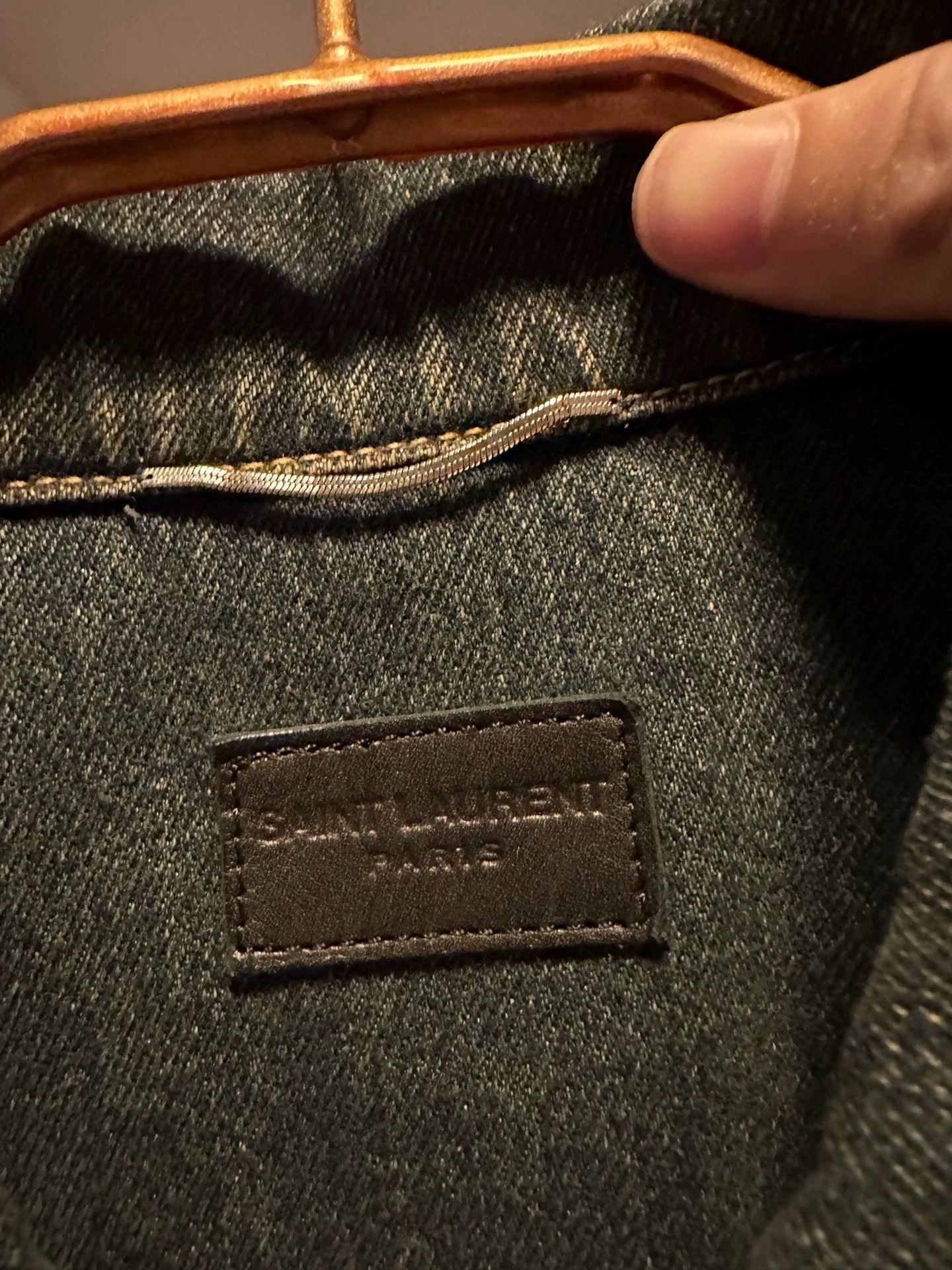Saint Laurent Paris Saint Laurent Paris Wash and make old denim jacket Size US L / EU 52-54 / 3 - 5 Thumbnail