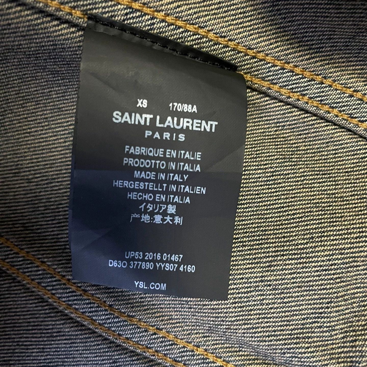 Saint Laurent Paris Saint Laurent Paris Wash and make old denim jacket Size US XS / EU 42 / 0 - 3 Thumbnail