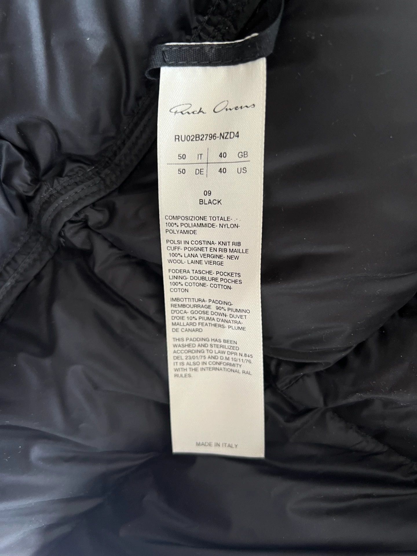 Rick Owens Rick Owens down jacket Size US L / EU 52-54 / 3 - 4 Thumbnail