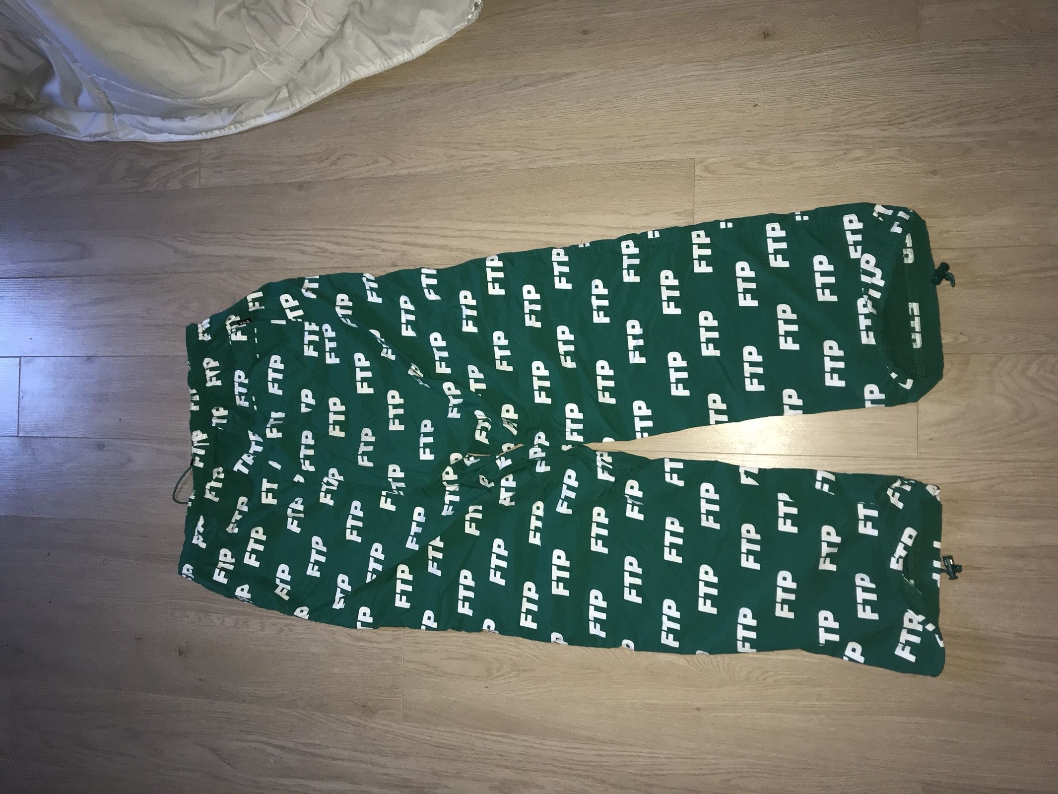 Fuck The Population FTP Allover Print Pants (green) | Grailed