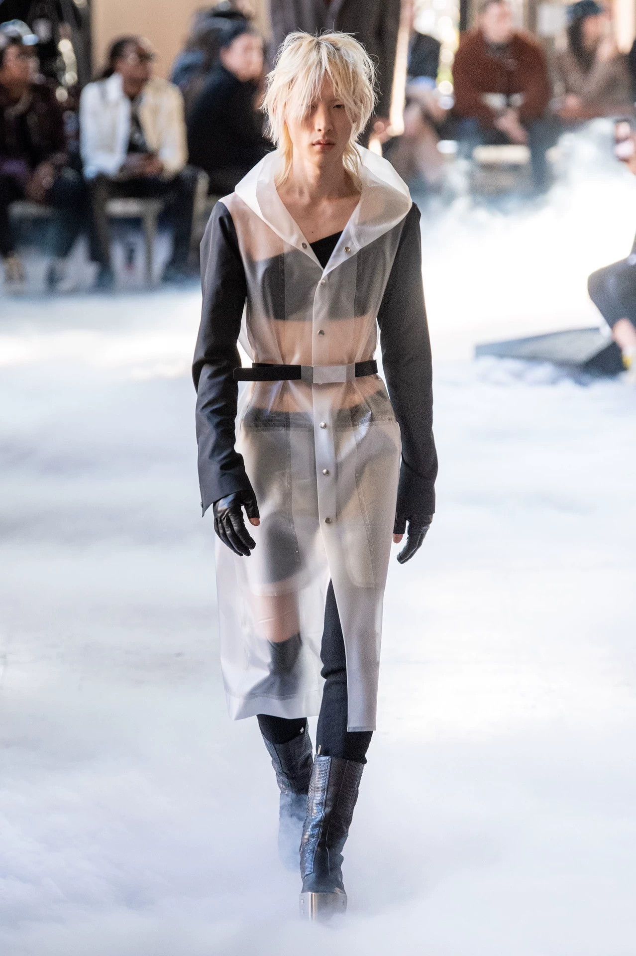 Rick Owens Rick Owens Metal inclined plane three-dimensional cowhide belt belt Size ONE SIZE - 9 Thumbnail