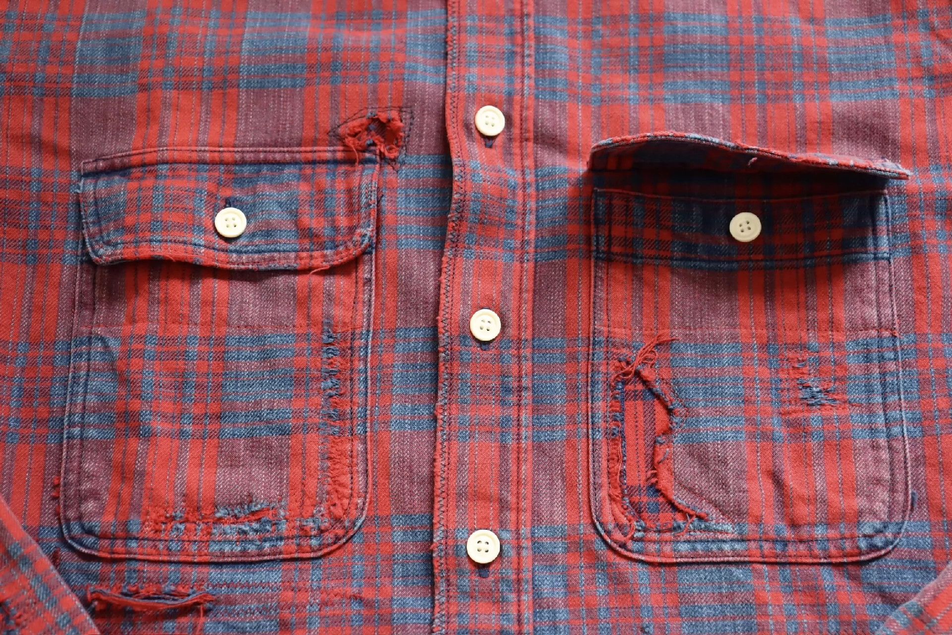 Visvim VISVIM 21SS LUMBER CHECK CRASH damage plaid shirt Size US M / EU 48-50 / 2 - 5 Thumbnail