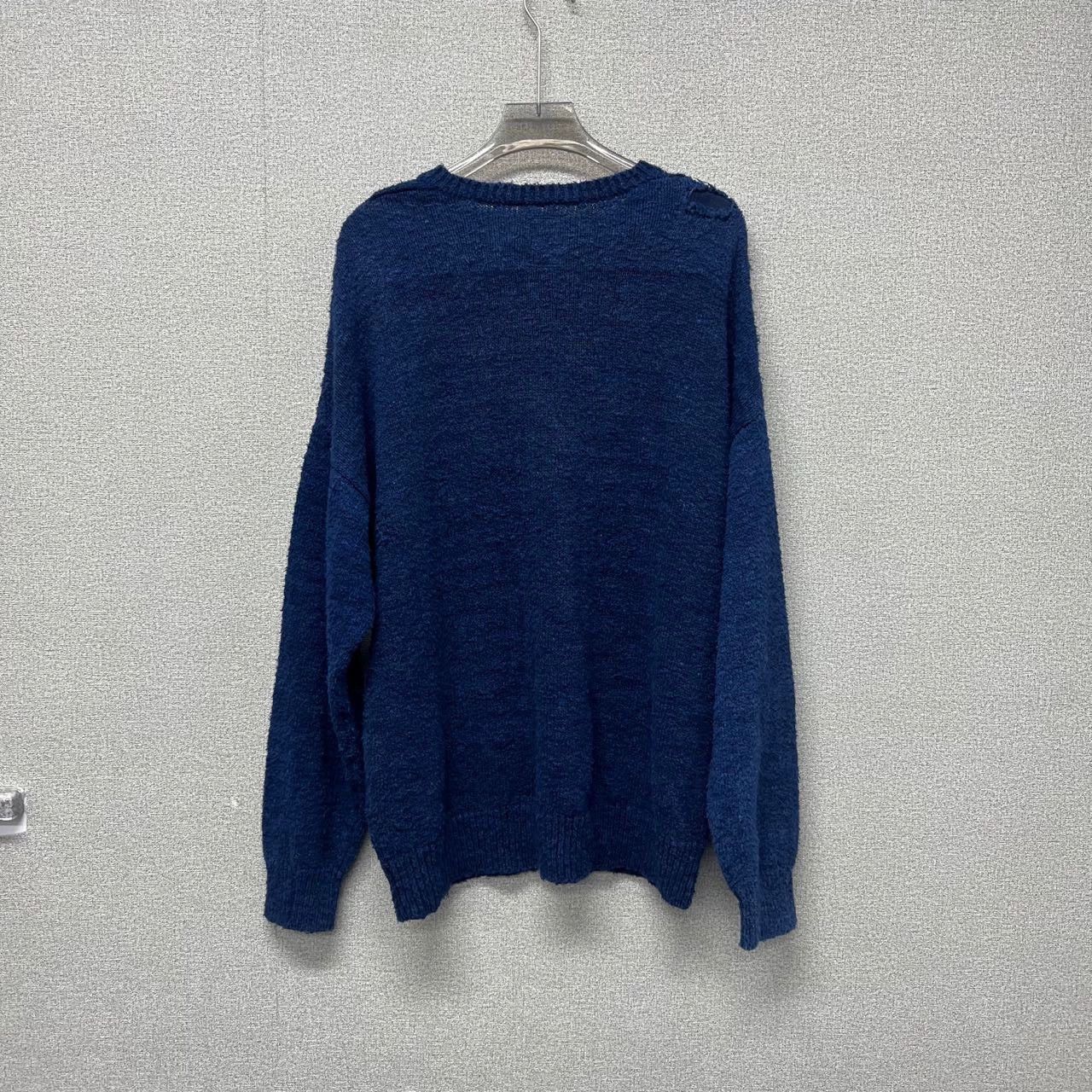 Visvim Visvim-ict 21aw exhibition limited blue stain destruction sweater Size US XL / EU 56 / 4 - 2 Thumbnail