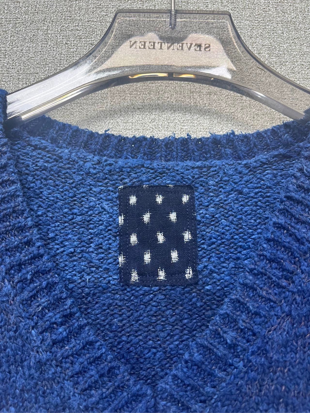 Visvim Visvim-ict 21aw exhibition limited blue stain destruction sweater Size US XL / EU 56 / 4 - 3 Thumbnail
