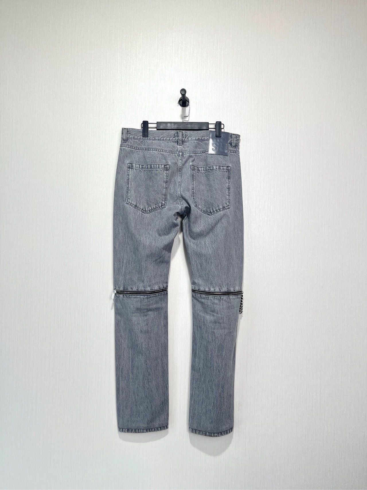 Raf Simons Raf Simons Grey washed straight jeans with drape Size US 33 - 2 Thumbnail