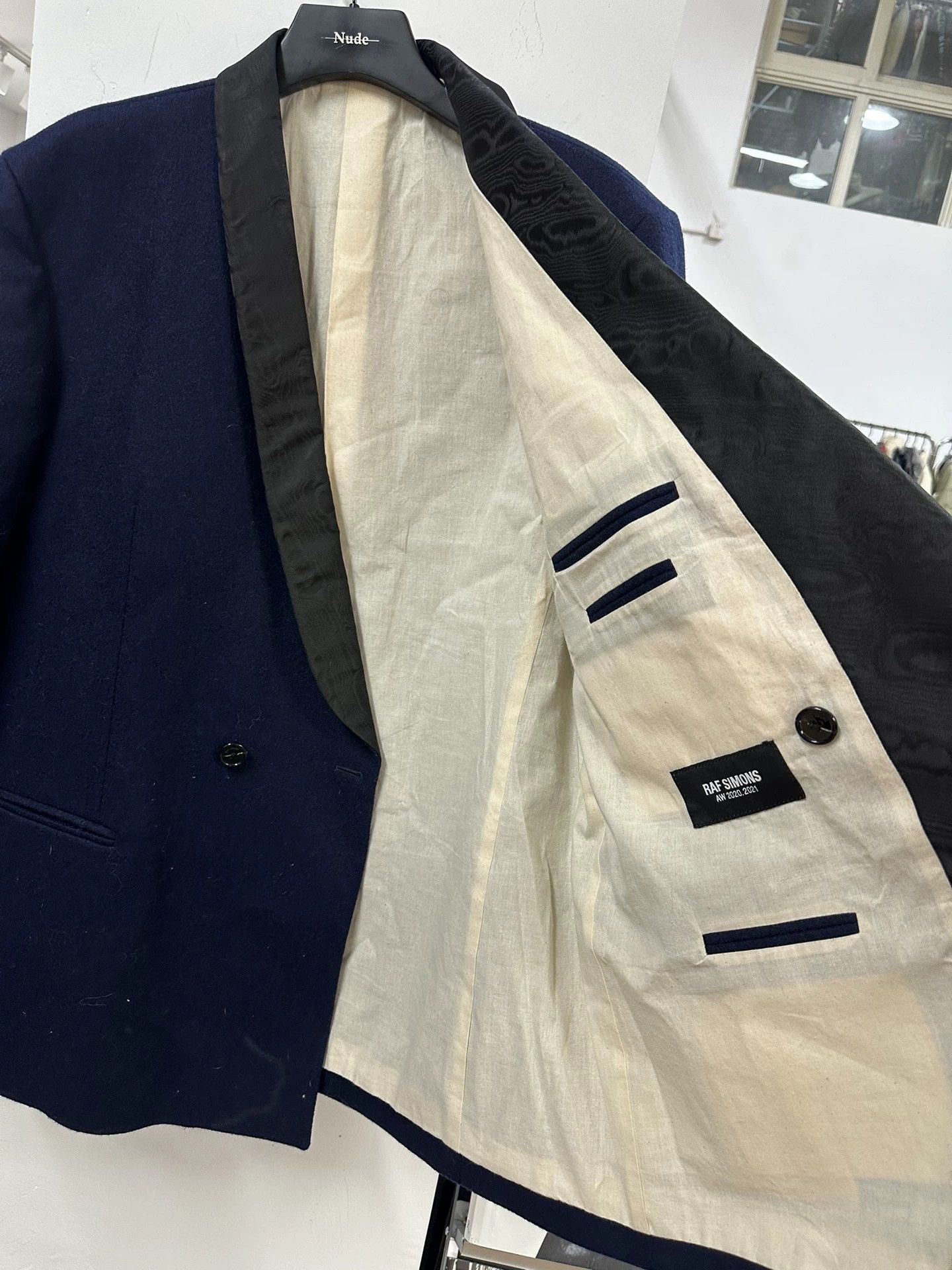 Raf Simons Raf Simons Woolen coat with wide shoulders Size US XL / EU 56 / 4 - 5 Thumbnail