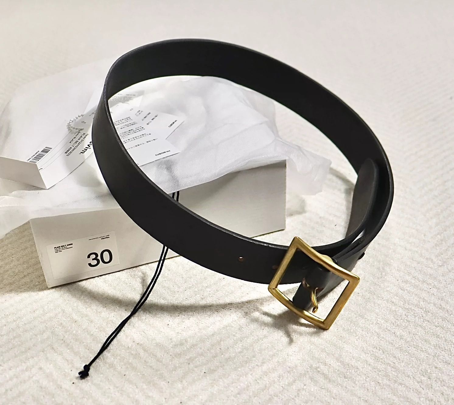 Visvim 24ss Plain Belt 40mm
