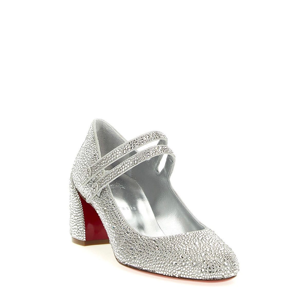 Christian Louboutin CHRISTIAN LOUBOUTIN MISS JANE STRASS LEATHER PUMPS SIZE 37 Size ONE SIZE - 2 Thumbnail