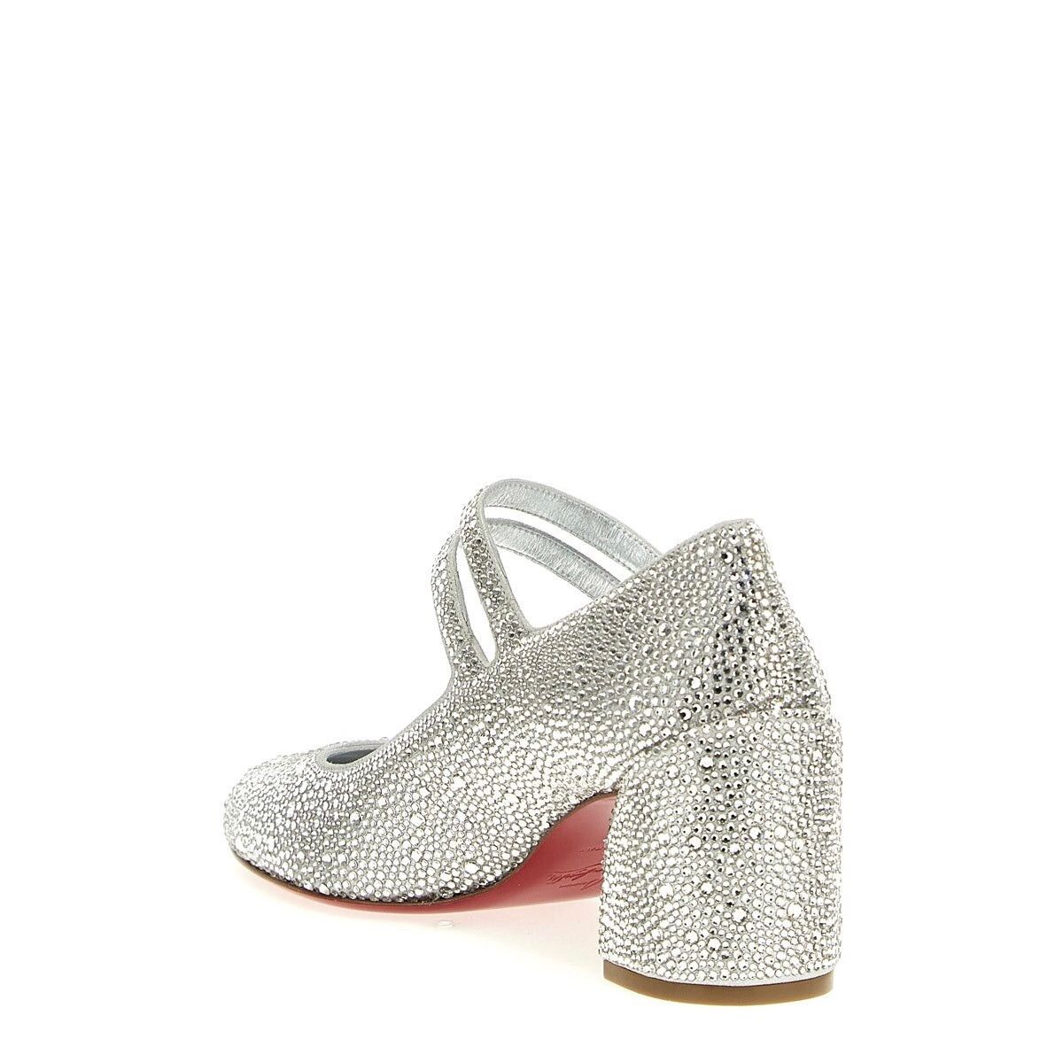 Christian Louboutin CHRISTIAN LOUBOUTIN MISS JANE STRASS LEATHER PUMPS SIZE 37 Size ONE SIZE - 3 Thumbnail