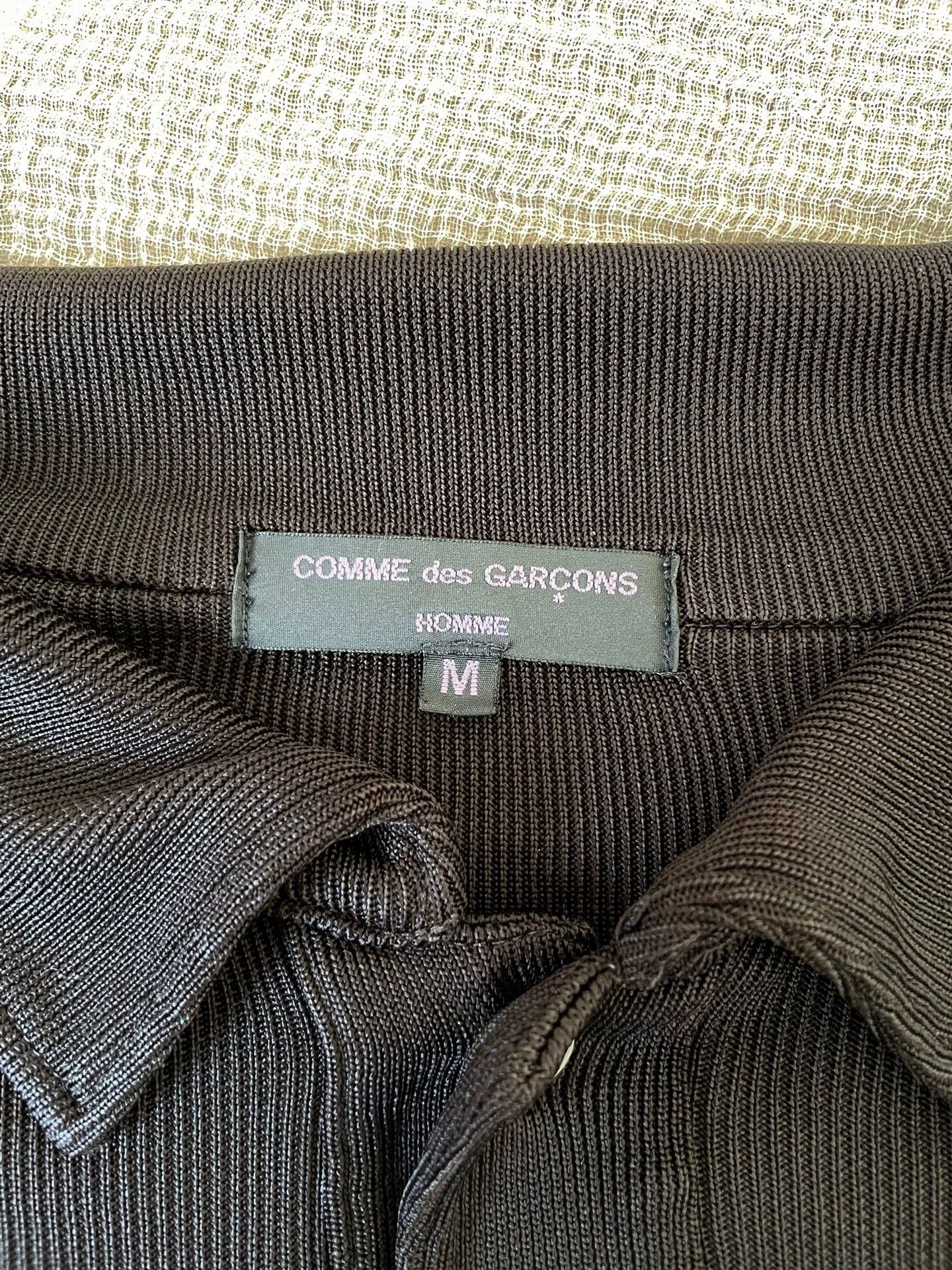 Comme Des Garcons Splicing long sleeved polo shirt -DMC