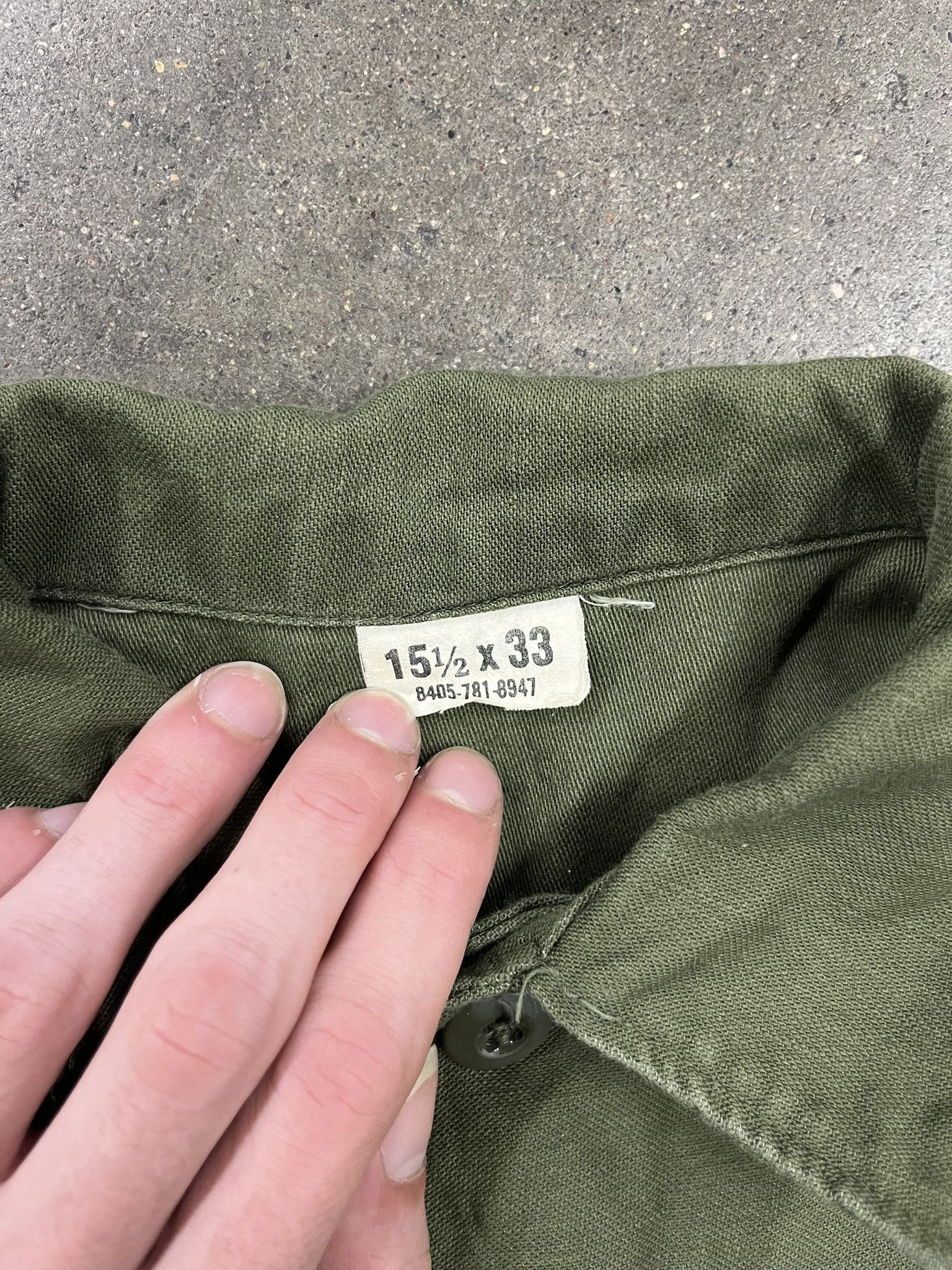 Vintage 1970's US Army Button Up Size US S / EU 44-46 / 1 - 3 Thumbnail