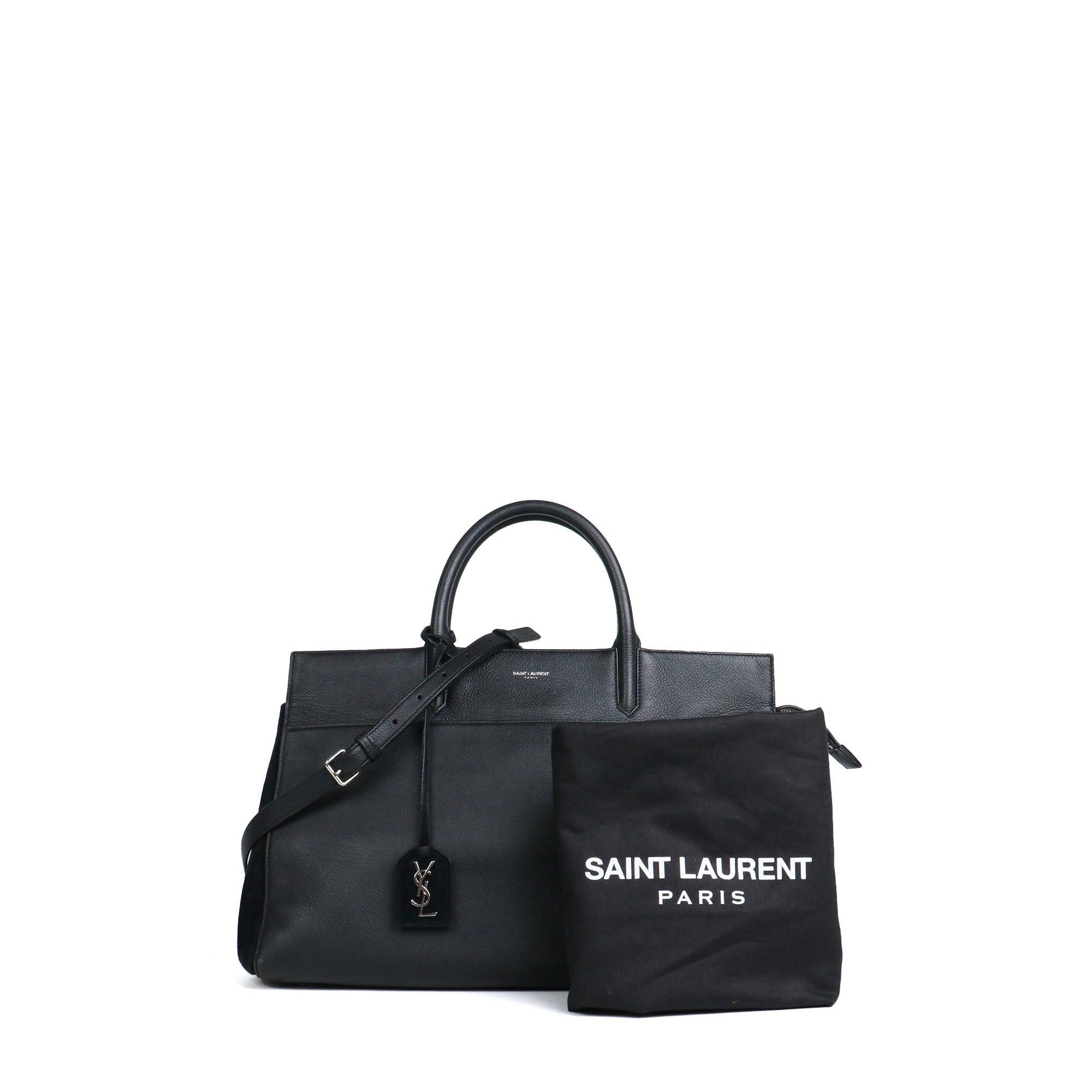 Saint Laurent Paris SAINT LAURENT - Saint Laurent Rive Gauche handbag in black leather and suede Size ONE SIZE - 12 Thumbnail