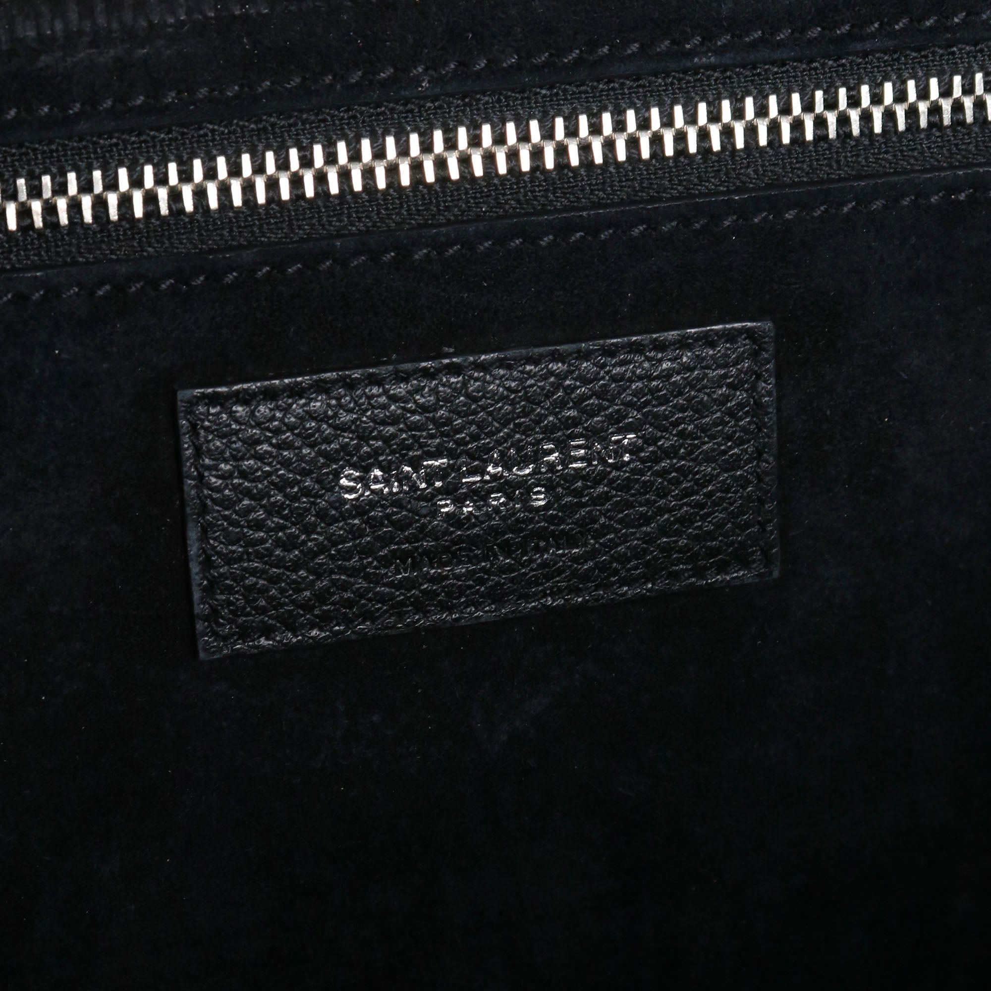 Saint Laurent Paris SAINT LAURENT - Saint Laurent Rive Gauche handbag in black leather and suede Size ONE SIZE - 10 Thumbnail
